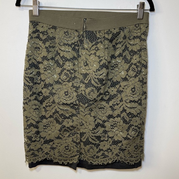 English Laundry Women’s Olive Green Lace pencil Skirt in Size S - Picture 6 of 8